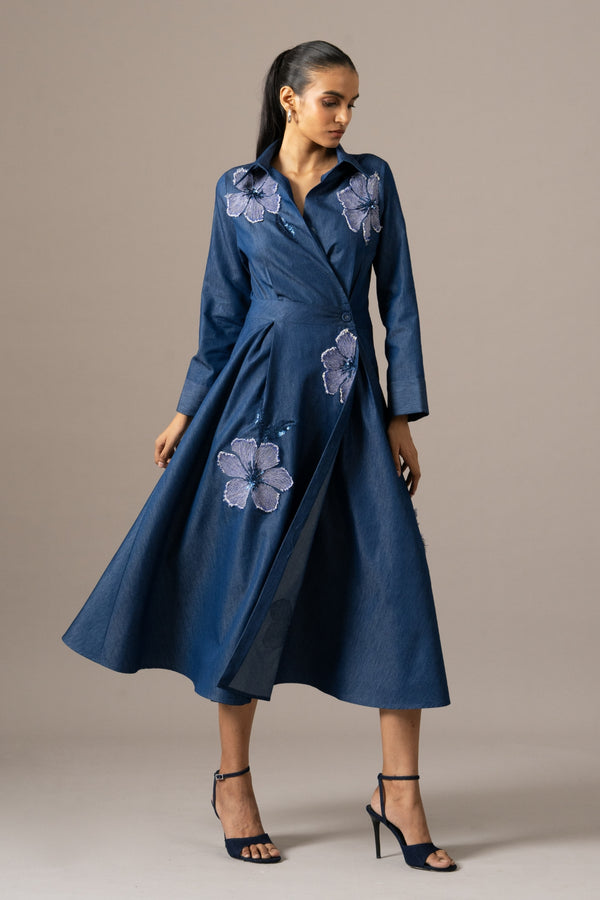 Poppy Flower Wrap Dress
