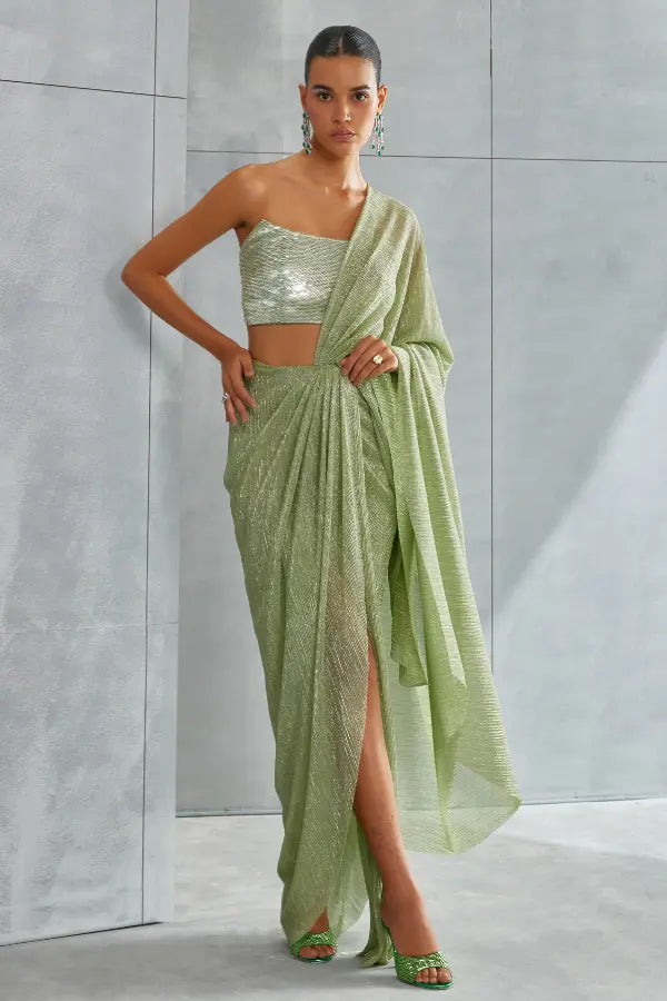 Fox Tail Drape Saree Namrata Joshipura