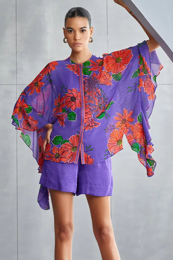 Zinnia Frill Sleeve Top Namrata Joshipura Online