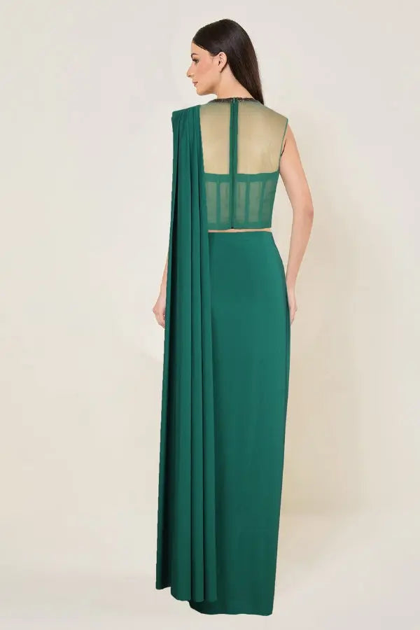 Juliette Corset Blouse With Drape Saree Namrata Joshipura Online
