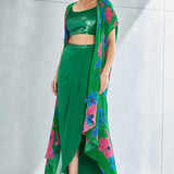 Zinnia Cape Skirt Set Namrata Joshipura