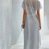 Metallic Cord Drape Skirt Set Namrata Joshipura