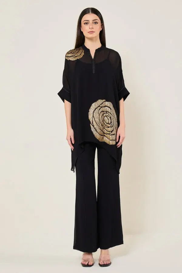 ROSETTE BARK ZIPPER TUNIC Namrata Joshipura Online