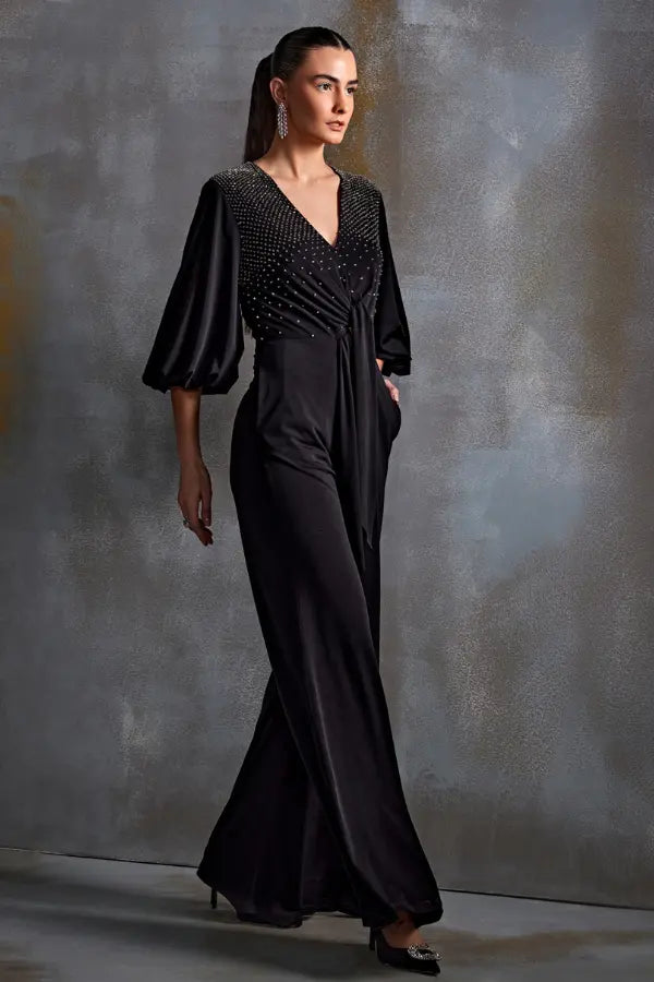 Crystal Square Tie Up Jumpsuit Namrata Joshipura