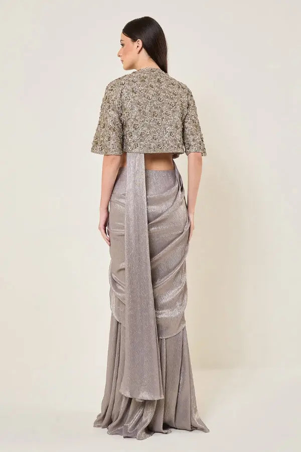 Amara Cape With Mermaid Drape Saree Namrata Joshipura Online