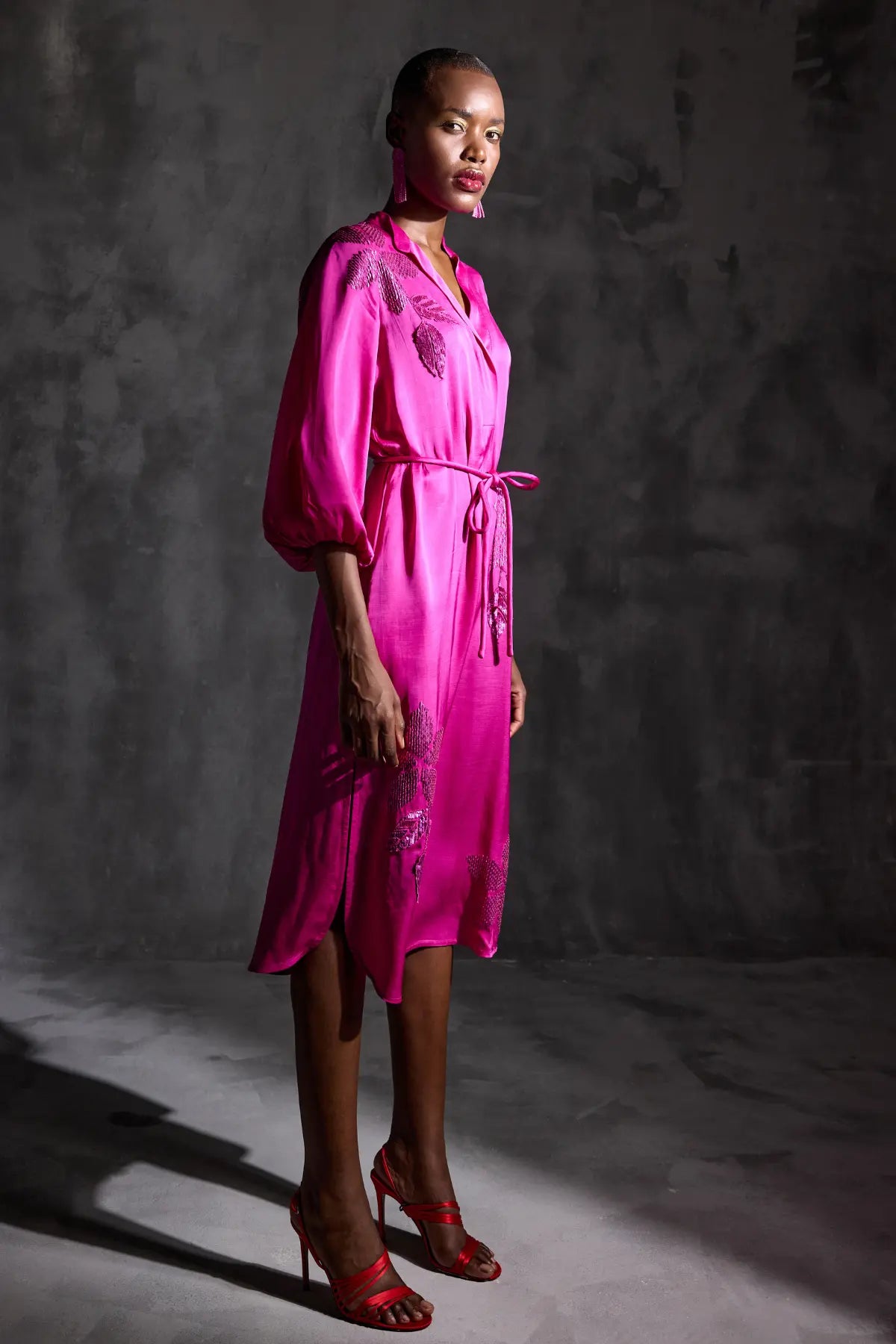 Moonflower shift dress with belt Namrata Joshipura