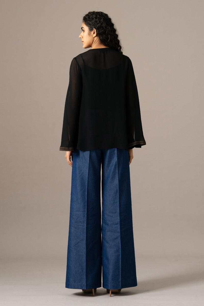 Matrix Zipper Double Layer Top