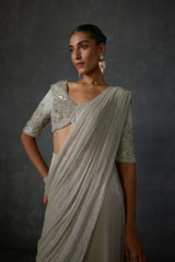 Peizuli Metalic Draped Saree