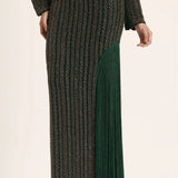 Track Line Embroidered Gown With Slit And Fringe Namrata Joshipura Online