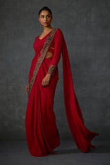 Lattice Draped Saree