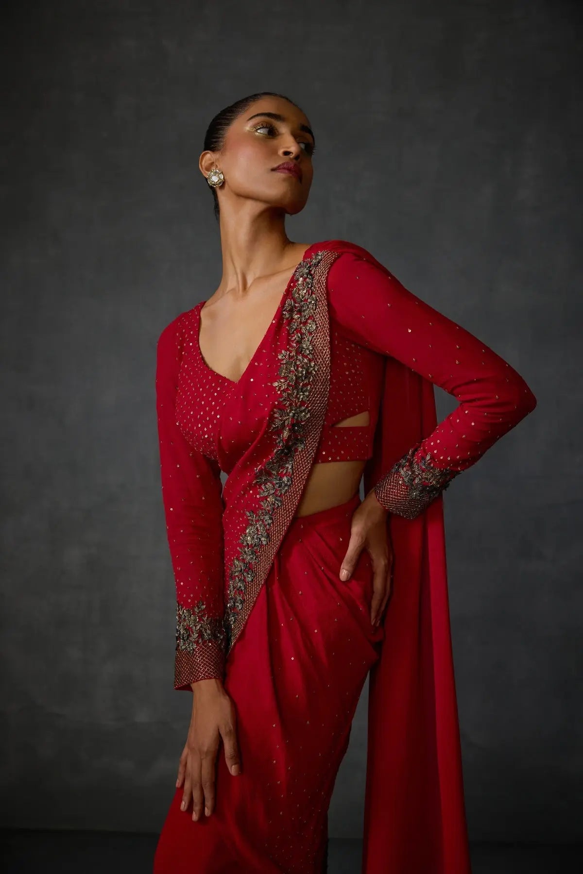 Lattice Draped Saree Namrata Joshipura Online