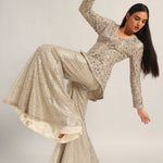 AMARA LONG PEPLUM WITH SHARARA Namrata Joshipura Online