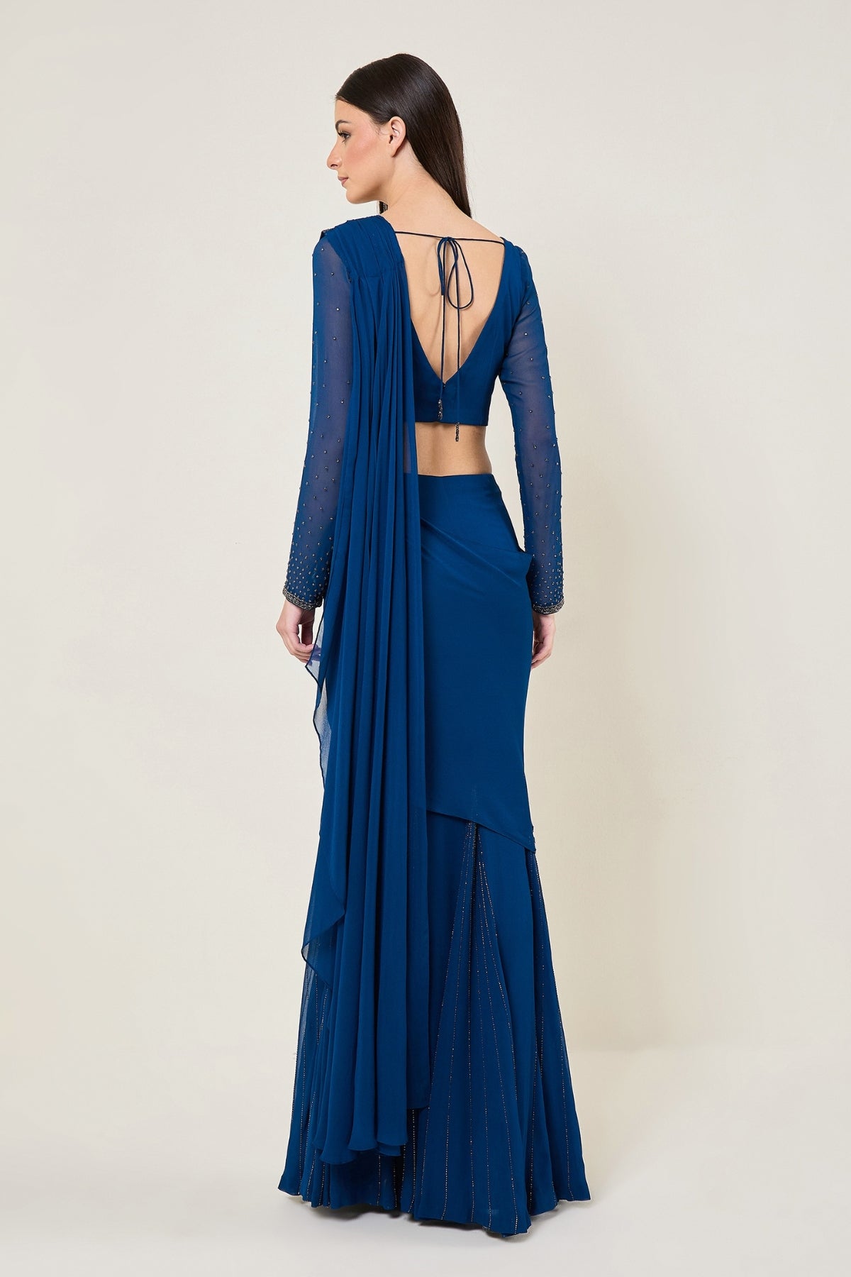 Trackline Saree With Emrmaid Drape Namrata Joshipura Online