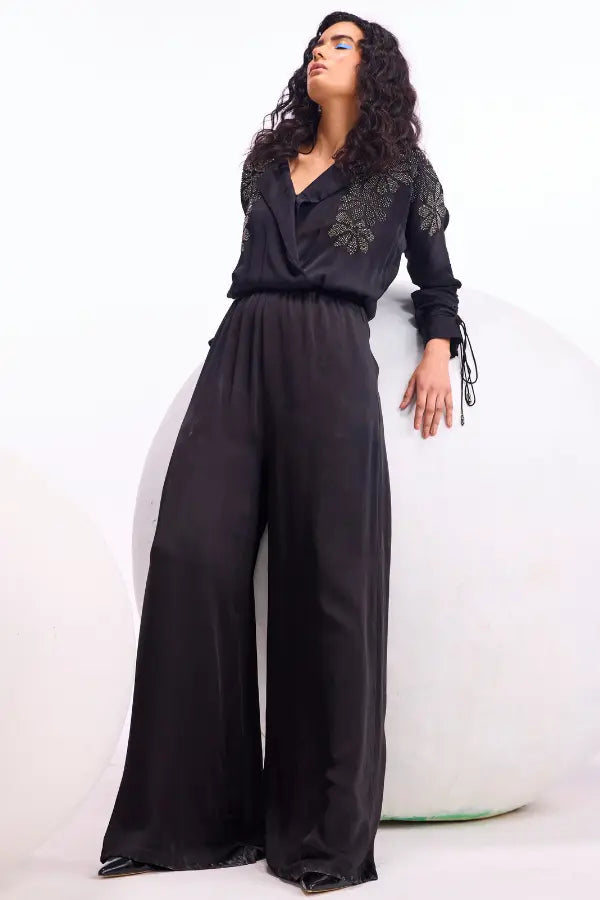 Cosmos Wide Collared Jumpsuit Namrata Joshipura