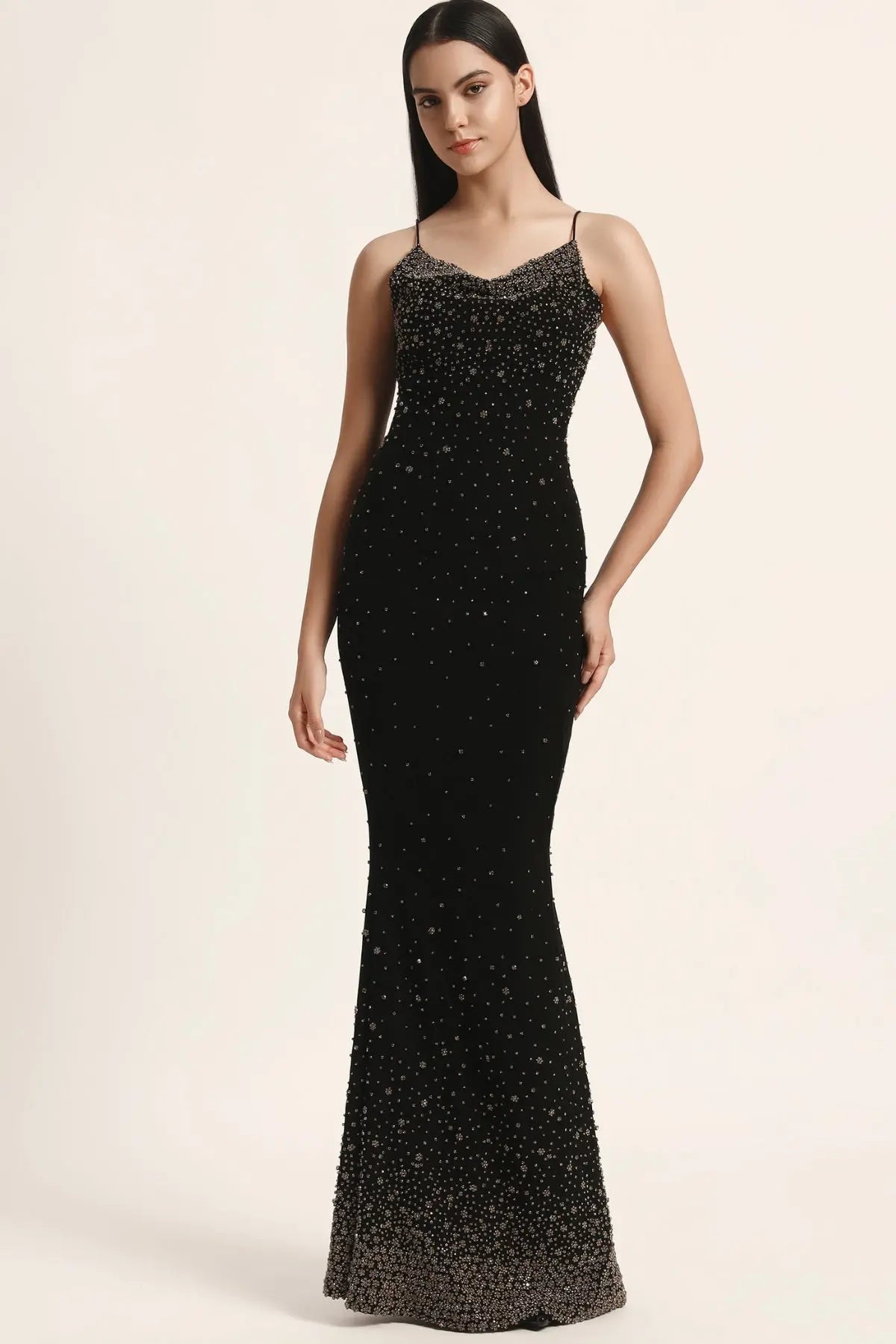 Silver Dust Cowl Neck Gown Namrata Joshipura Online