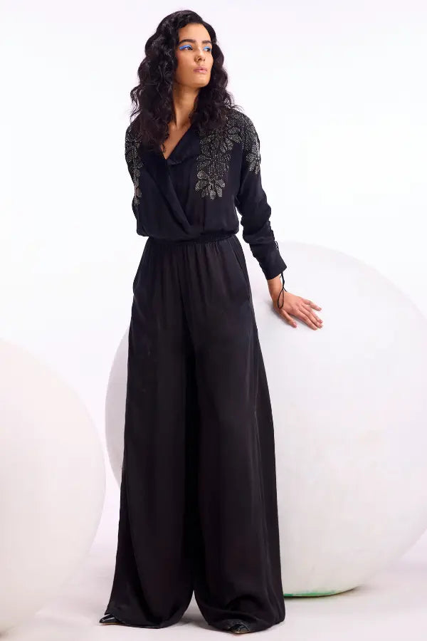 Cosmos Wide Collared Jumpsuit Namrata Joshipura