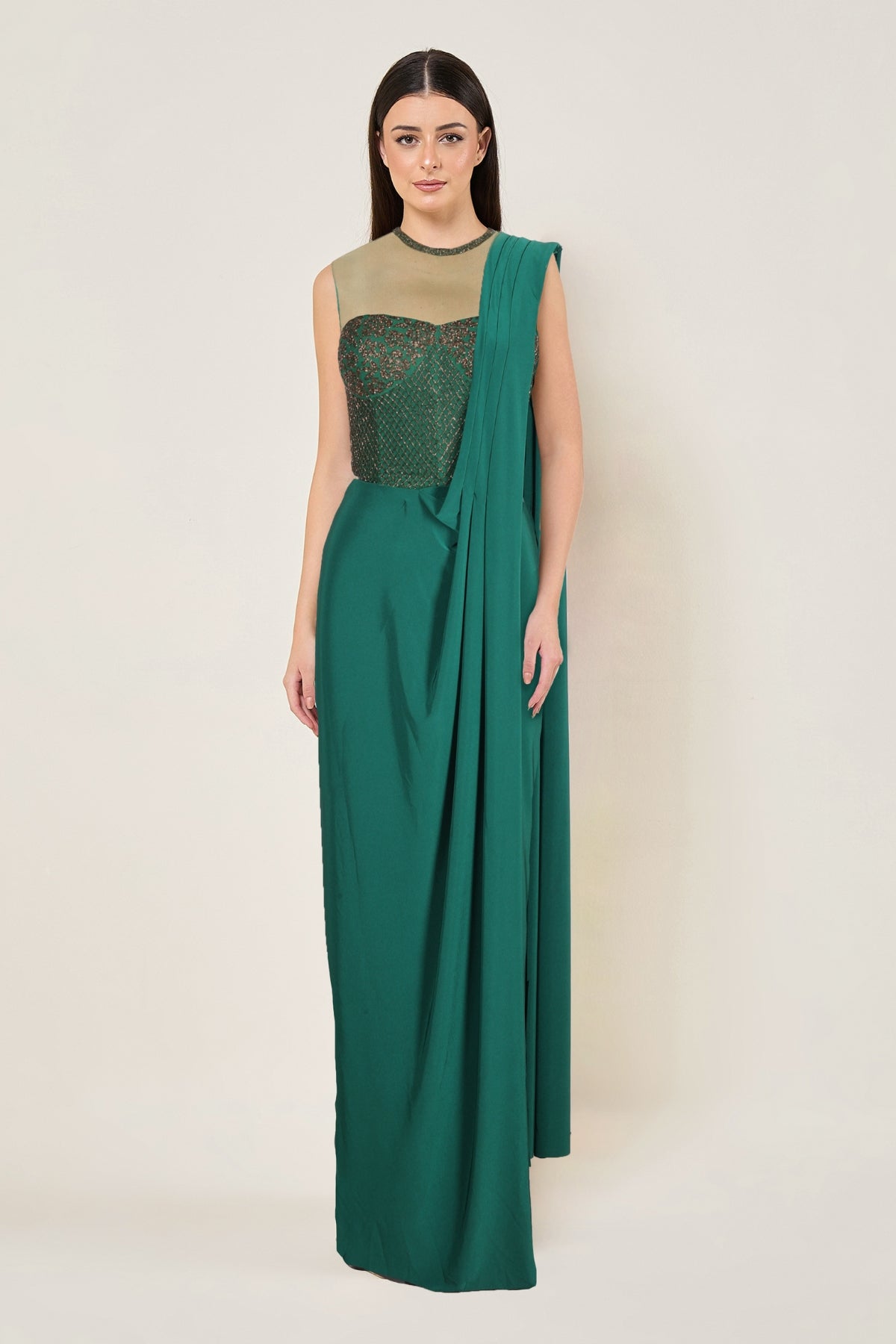 Juliette Corset Blouse With Drape Saree Namrata Joshipura Online