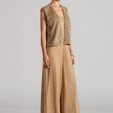 PEARL DROP GILET WITH JUMPSUIT