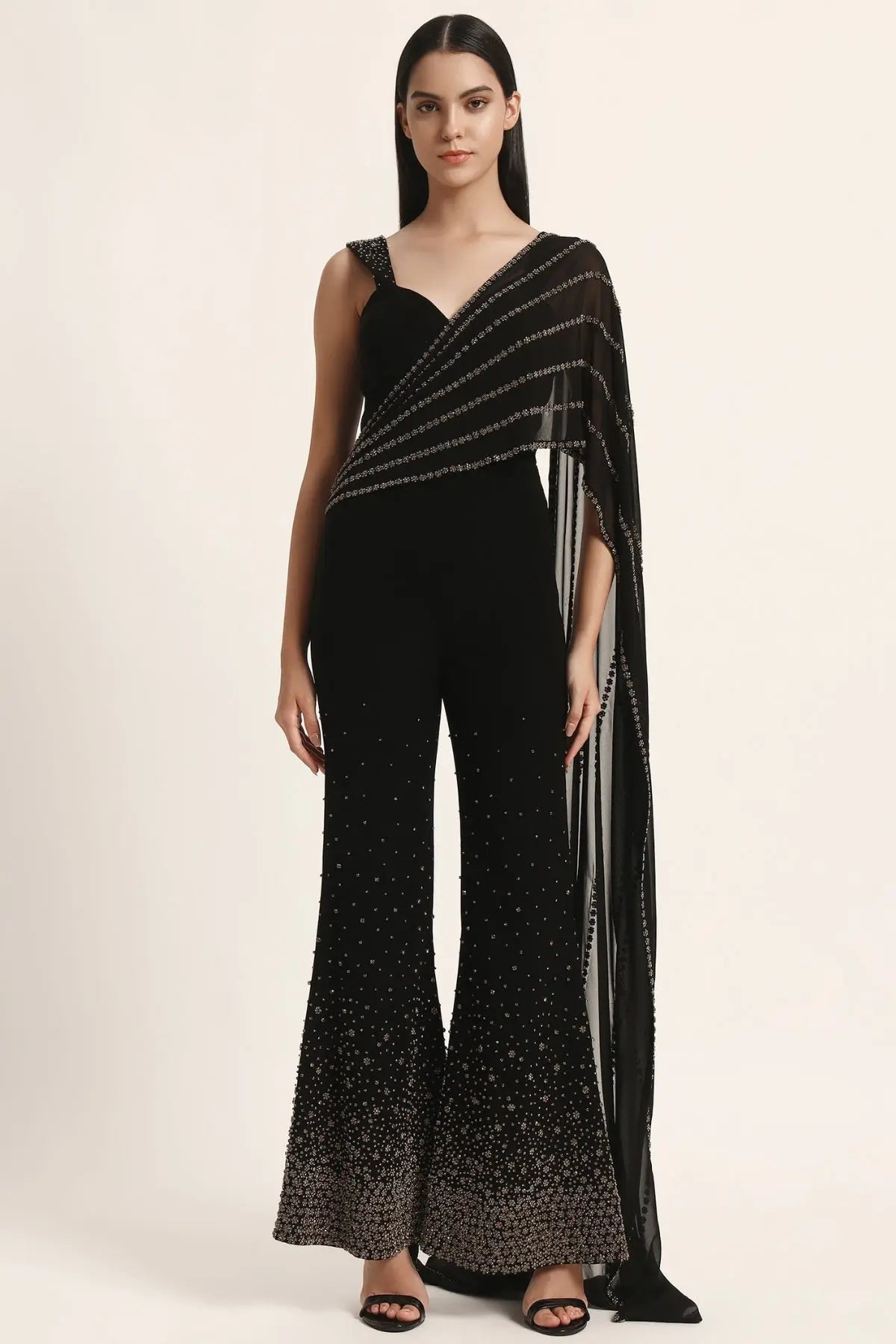 Silver Dust Jumpsuit With Palla Namrata Joshipura Online
