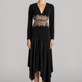 CYPRUS ASYMMETRIC DRAPE DRESS