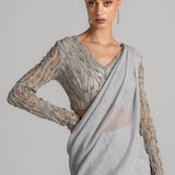 MIDNIGHT TIDE MERMAID DRAPED SAREE