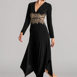 CYPRUS ASYMMETRIC DRAPE DRESS