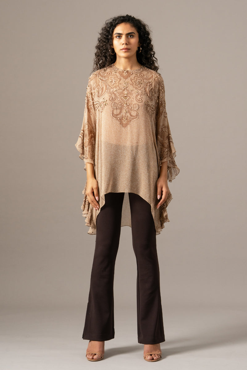 Paisley Print Side Frill Tunic