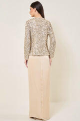 Amara Intricate Jacket With Drape Skirt