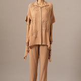 Palm Leaf Front Open Handkerchief Tunic Namrata Joshipura Online