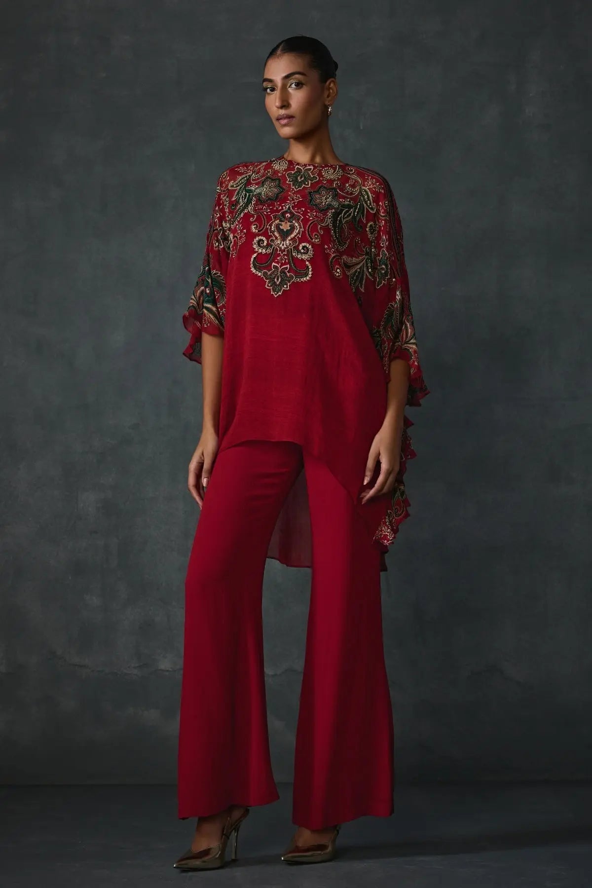 Paisley Side Frill Tunic Namrata Joshipura Online