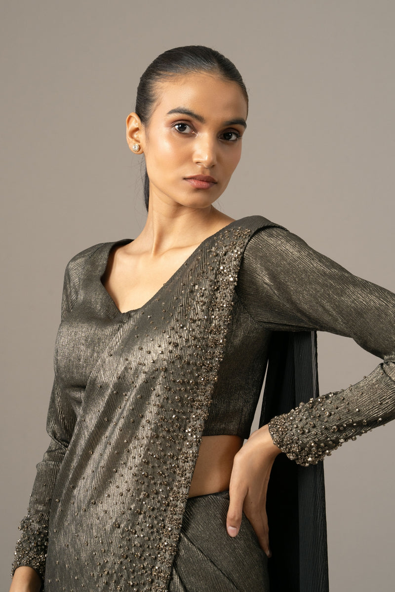 STAR GAZE CRUSTED SAREE