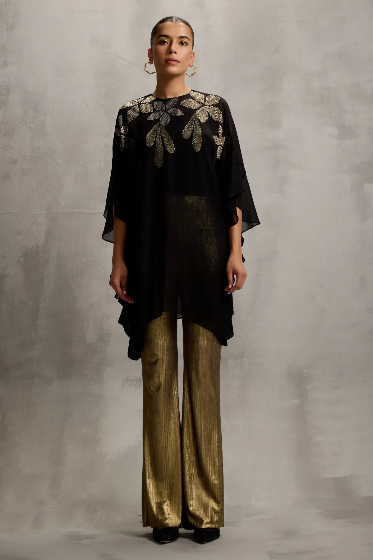 Moonflower Side Ruffle Tunic Namrata Joshipura