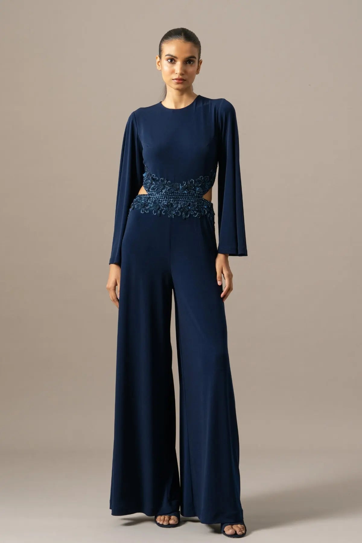 Baroque Waist Embroidered Side Cut Jumpsuit Namrata Joshipura Online