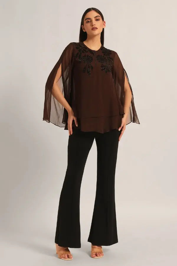 MIDNIGHT BLOOM DOUBLE LAYER TOP Namrata Joshipura Online