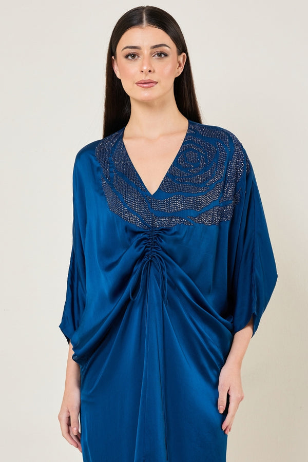 Rosette Drawstring Dress
