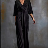 Crystal Square Tie Up Jumpsuit Namrata Joshipura