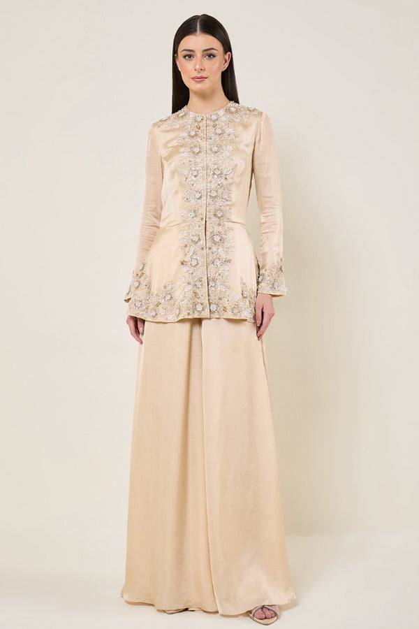 Amara Peplum Top With Sharara Pants