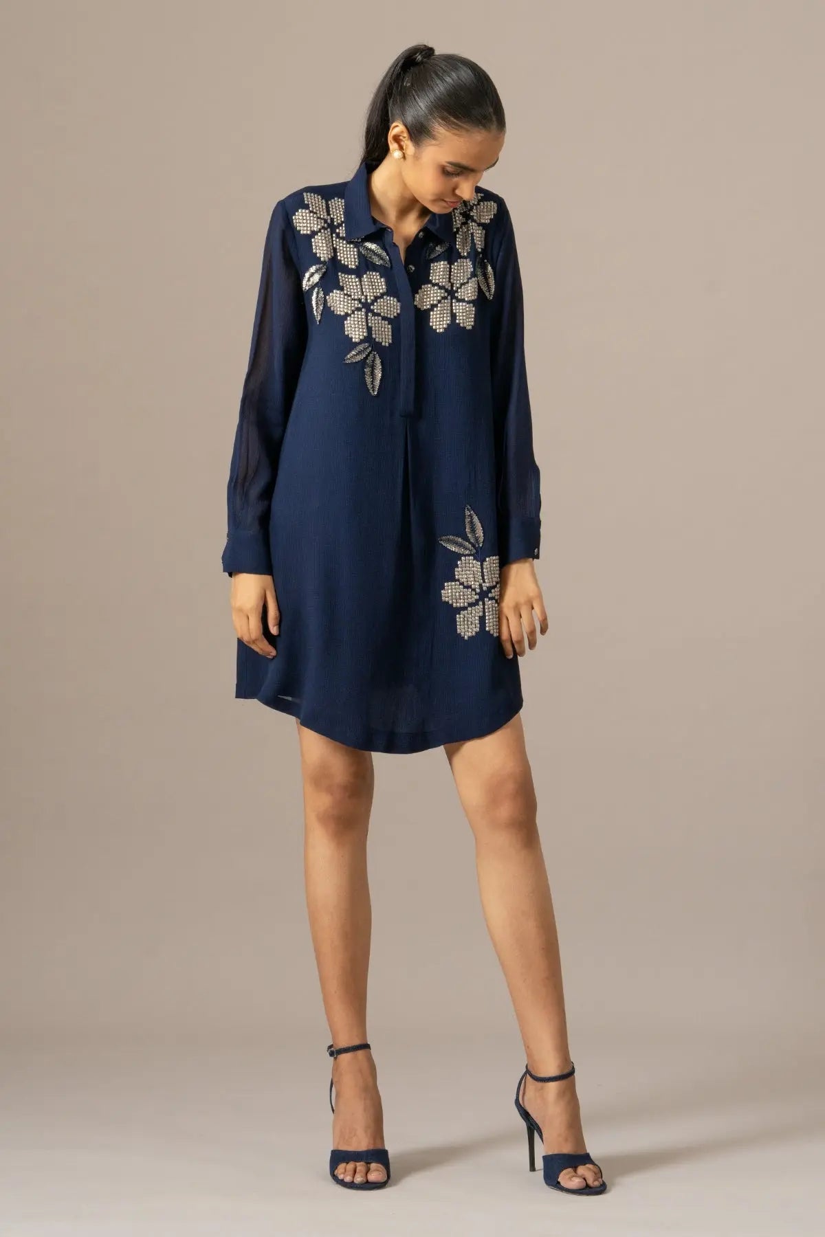 Moonflower Front Pleat Dress Namrata Joshipura Online