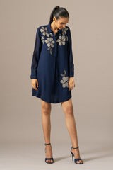 Moonflower Front Pleat Dress