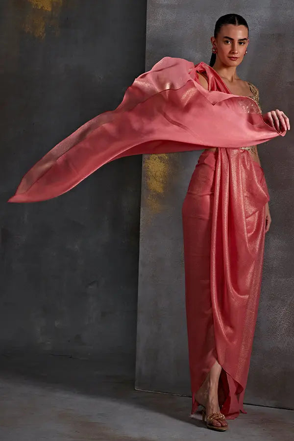 Bell Flower Draped Saree Namrata Joshipura