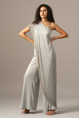 Star Box One Shoulder Jumpsuit