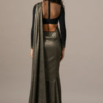 STAR GAZE CRUSTED BLOUSE WITH SLIT SAREE Namrata Joshipura Online