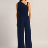 Silver Dust Front Drape Jumpsuit Namrata Joshipura Online