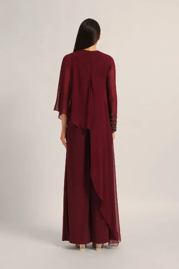 SILVER DUST FRONT FLAP JUMPSUIT Namrata Joshipura Online