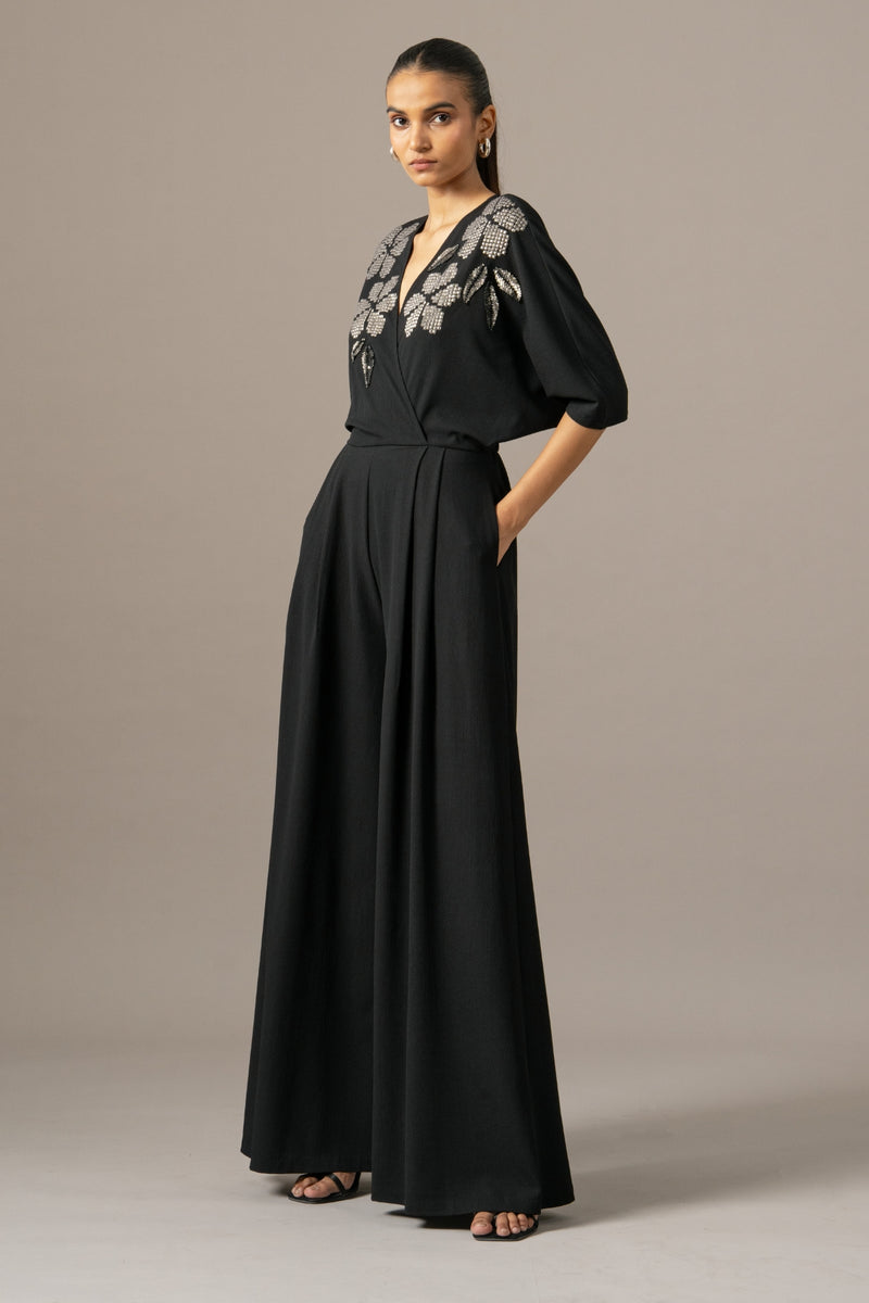 Moonflower Box Pleat Jumpsuit