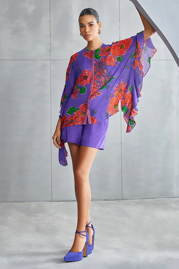 Zinnia Frill Sleeve Top Namrata Joshipura Online