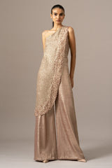 Fern Applique One Shoulder Jumpsuit