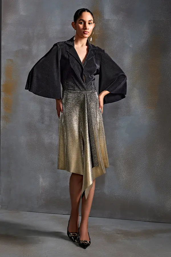 Sunset Fade Pleated Dress Namrata Joshipura