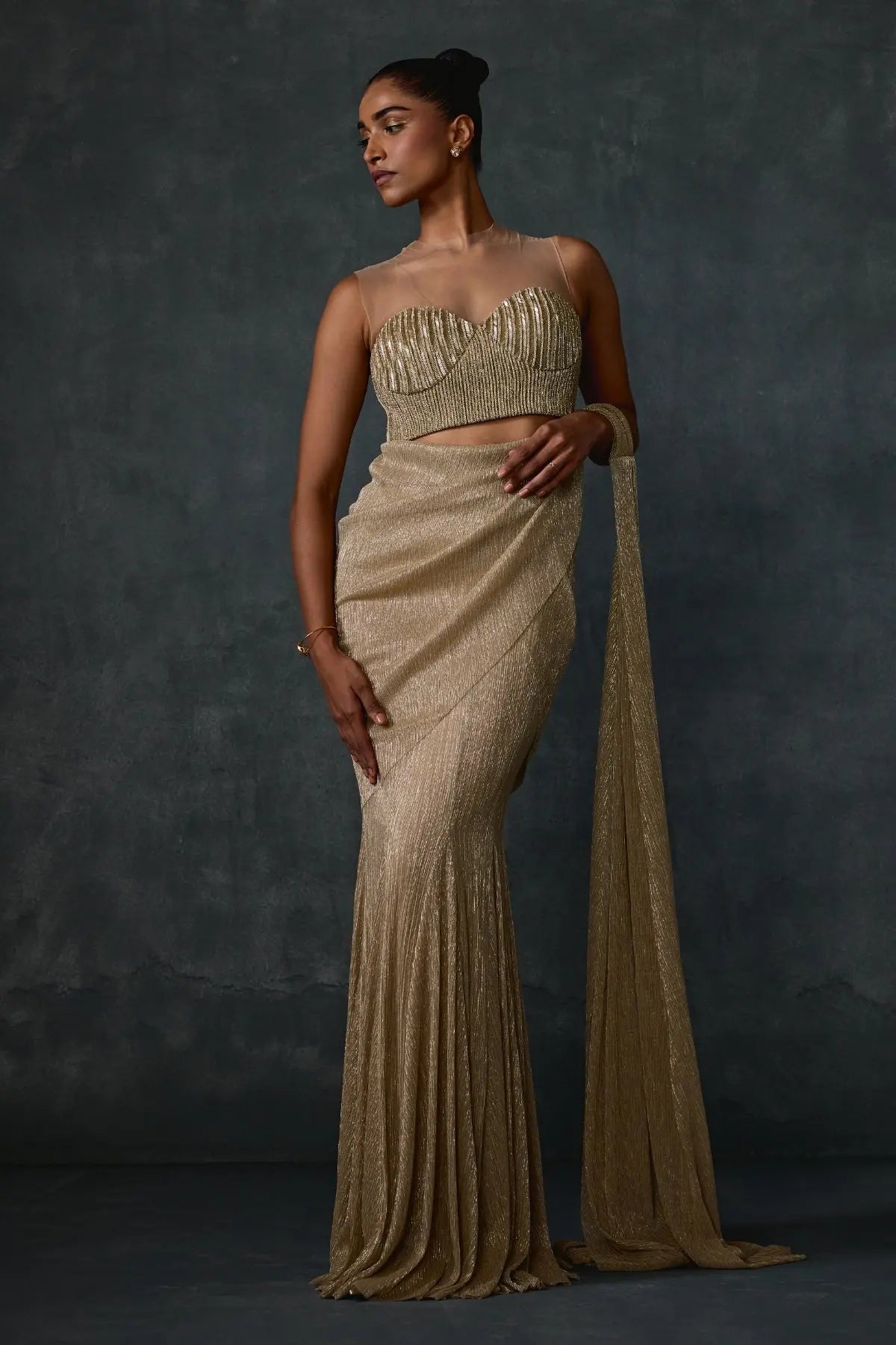 Glissara Godet Draped Saree Namrata Joshipura Online