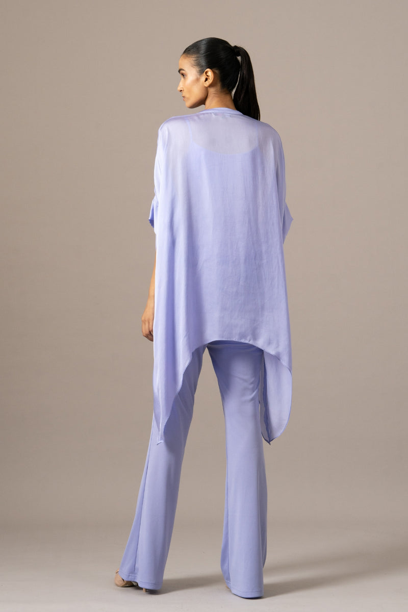 Rosette Zipper Handkerchief Tunic